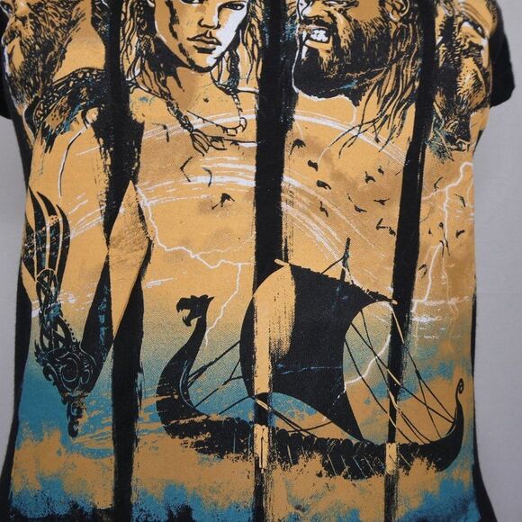 Teefury Vikings T Shirt Lagertha Rollo Ragnar Ship - Picture 4 of 6